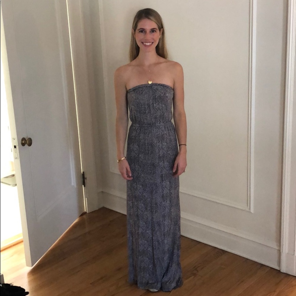 Joie blue and white maxi dress